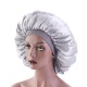 Big 42cm pure color hair custom satin bonnet sleep cap for extra long hair