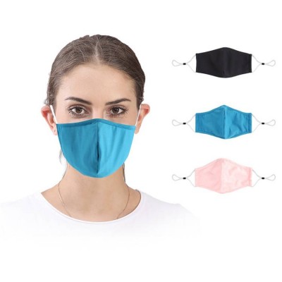 Custom Design Fashion Adjustable Elastic Earloop Cotton Cloth Fabric Breathable Skin Care Reusable Safety Face Mask With Filter